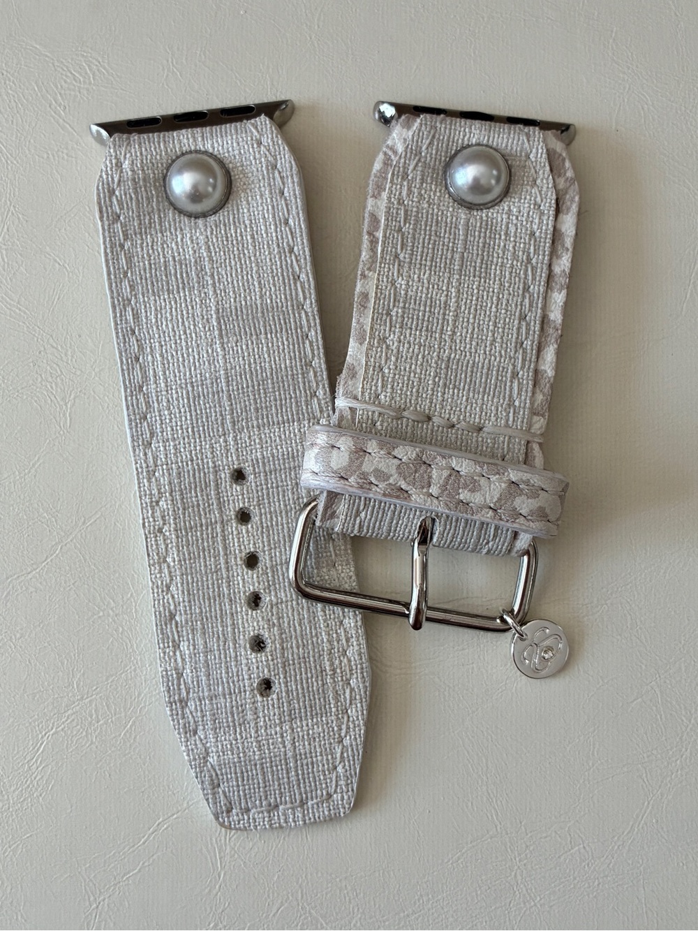 Spark*l Authentic Upcycled Fendi Zucca Apple Watch Band - Size 2, 38-41mm